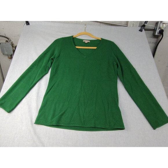 White Stag Tops - White Stag Women's Green V-Neck Long Sleeve Knit Sweater S/CH RN# 86724 USED
